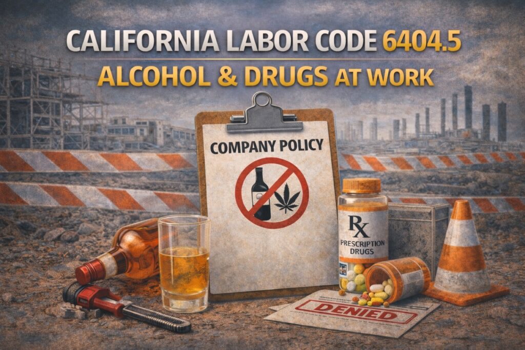 Alcohol & Drugs at Work Workers Comp