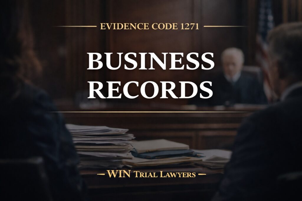 Business Records Evidence Code 1271