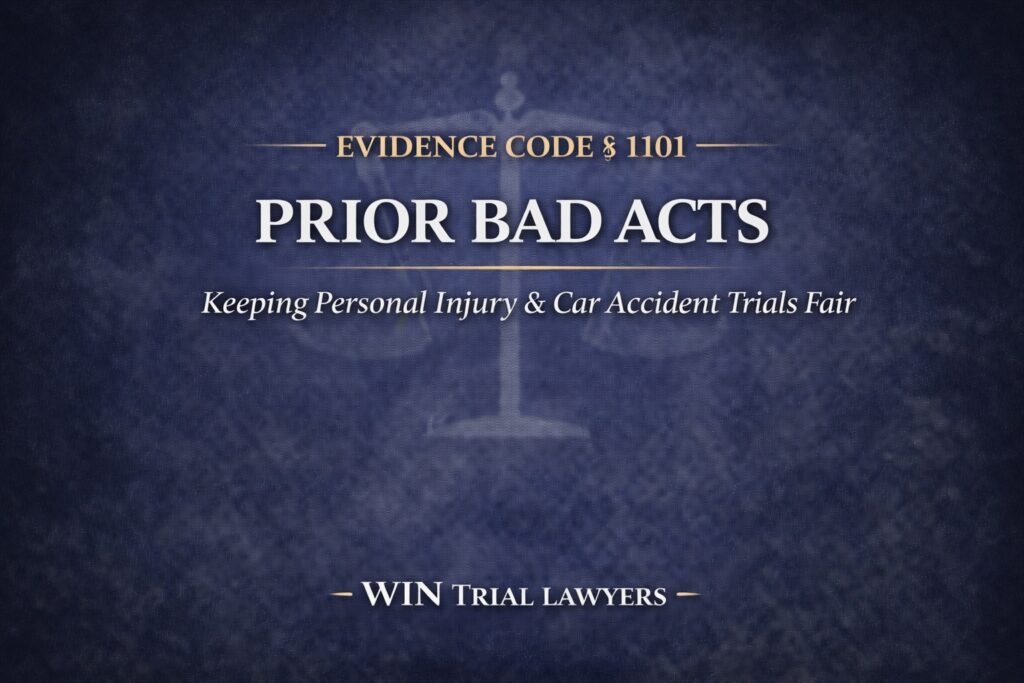 Prior Bad Acts Evidence Code 1101