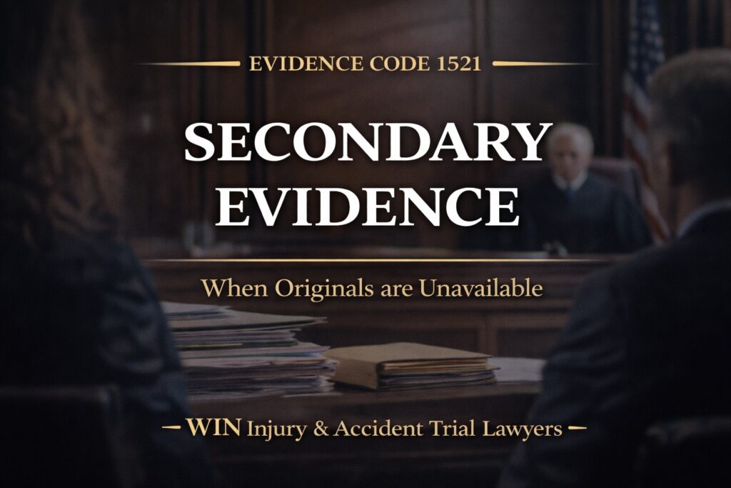 Secondary Evidence EC 1521