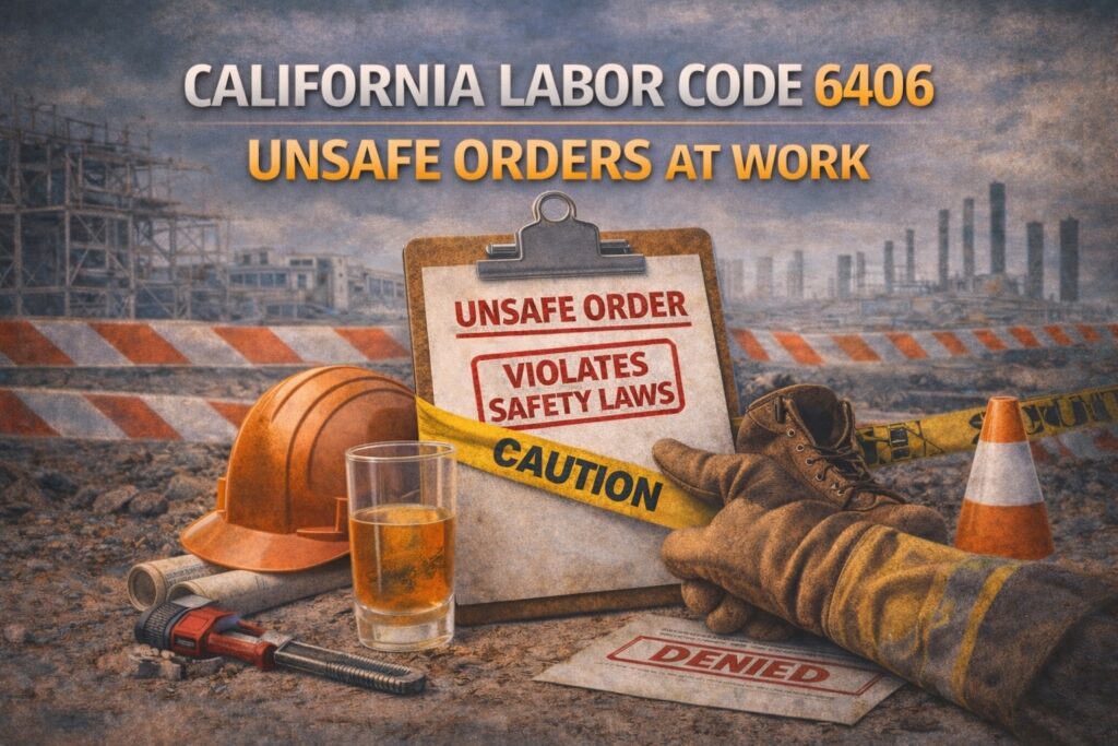 Unsafe Orders at Work Labor Code 6406