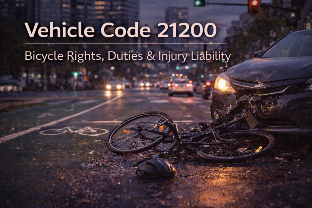 Vehicle Code 21200 Bicycle Rights