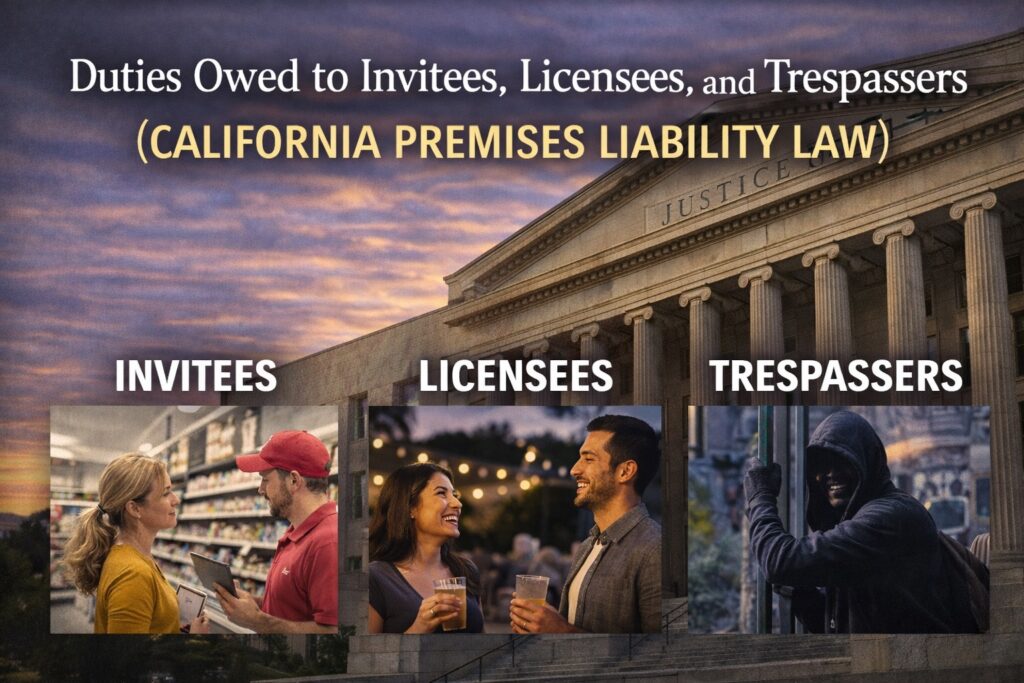 Invitees Licensees Trespassers